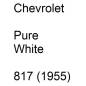 Preview: Chevrolet, Pure White, 817 (1955).